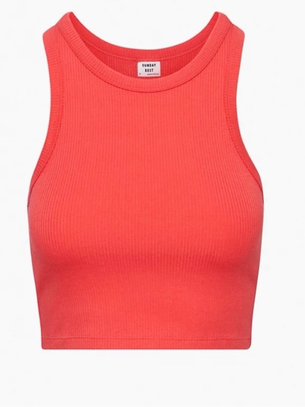 Aritzia Sunday Best Ribbed Tank Top Red, size XS, like new!
